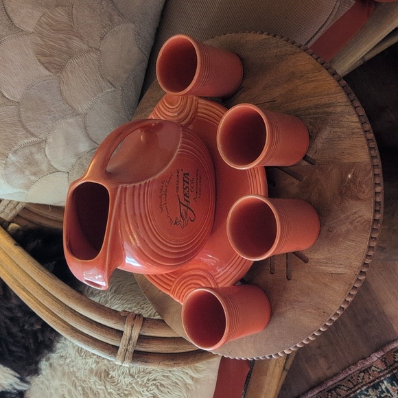 Fiestaware Persimmon cake plate